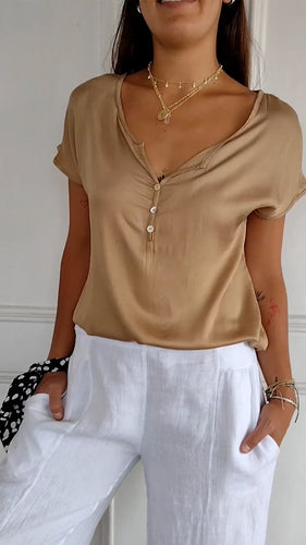 Levoire | T-Shirt Confortable Avec Col En V