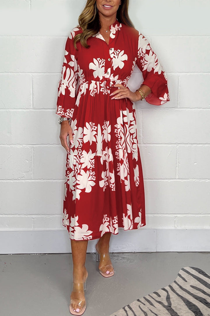 Levoire | Robe Décontractée Imprimée Pour Le Quotidien Rot 3XL(US 18)