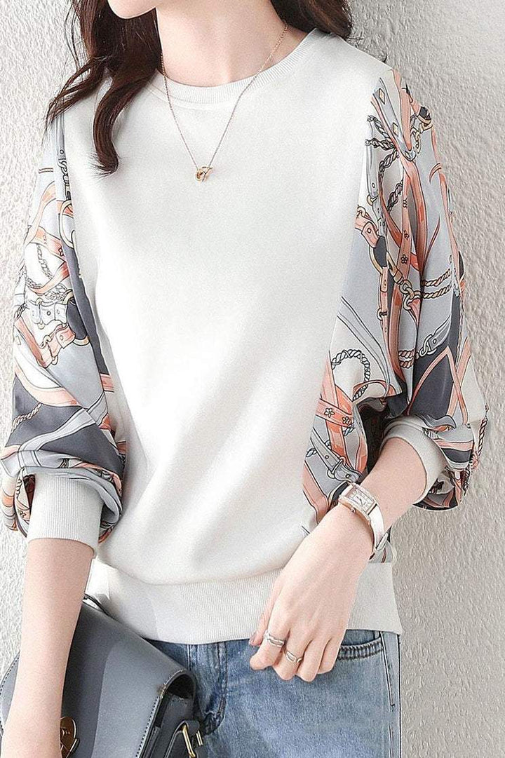 Levoire | PULL AVEC IMPRIMÉ SOUS LES BRAS Blanc