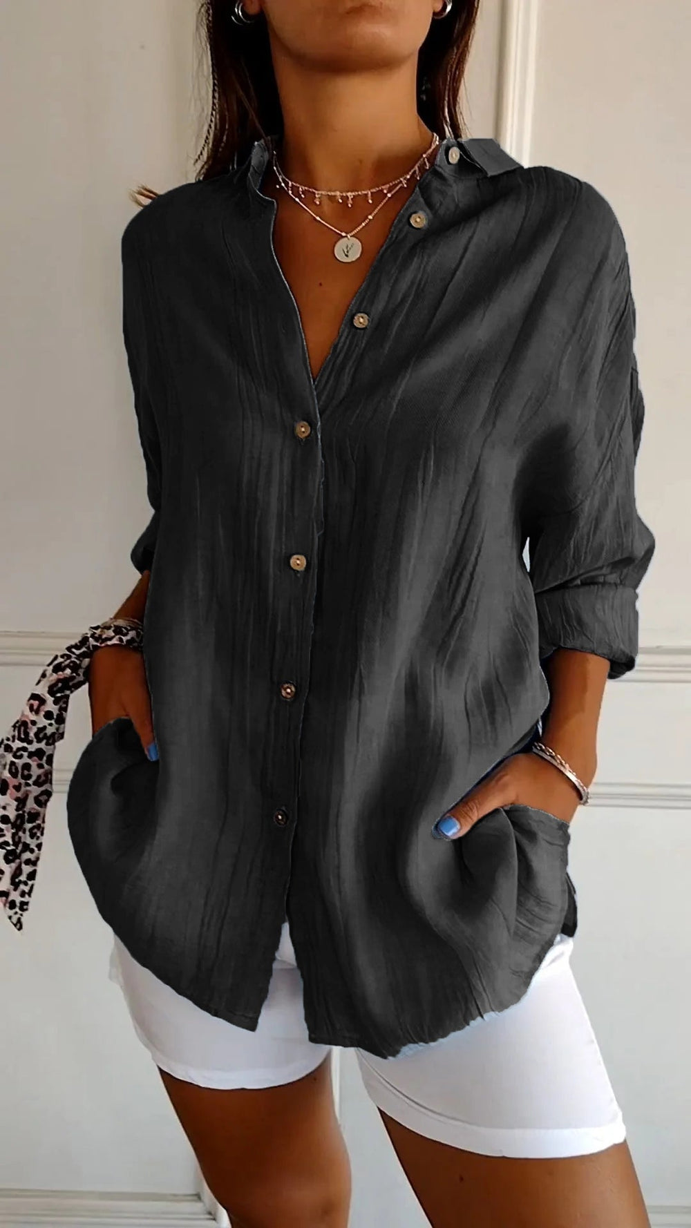 Levoire | Femmes Élégante Chemise Noir