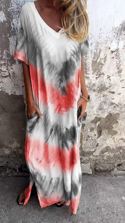 Levoire | Robe Maxi Tie-Dye Confortable Rot