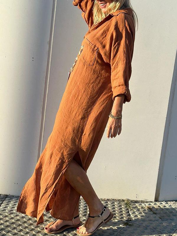 Levoire | Velanora Robe Chemise En Mélange De Coton Et Lin
