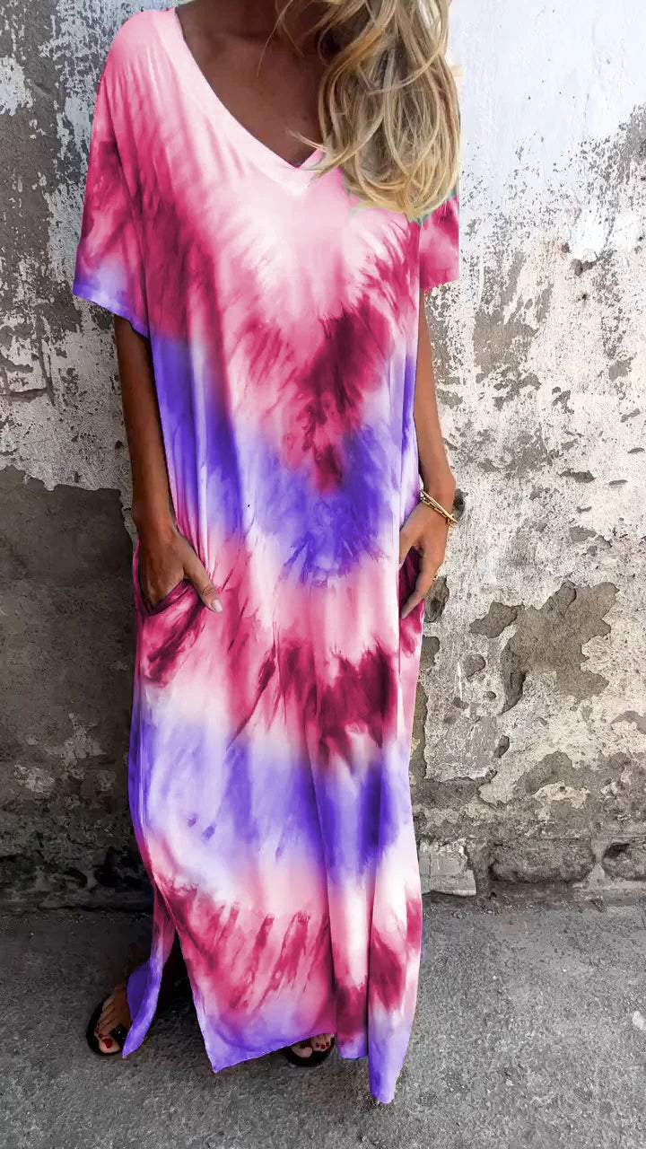 Levoire | Robe Maxi Tie-Dye Confortable Lila
