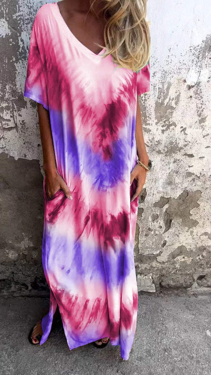 Levoire | Robe Maxi Tie-Dye Confortable Lila