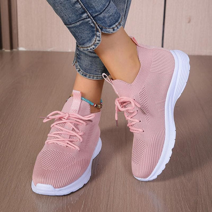 Levoire | Chaussures De Loisirs Légères Et Respirantes En Tissu Fly Tissé Pour Femmes Rosa