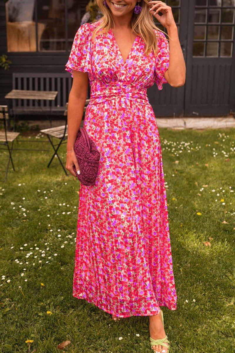 Levoire | Robe Longue Femme En V Rosa