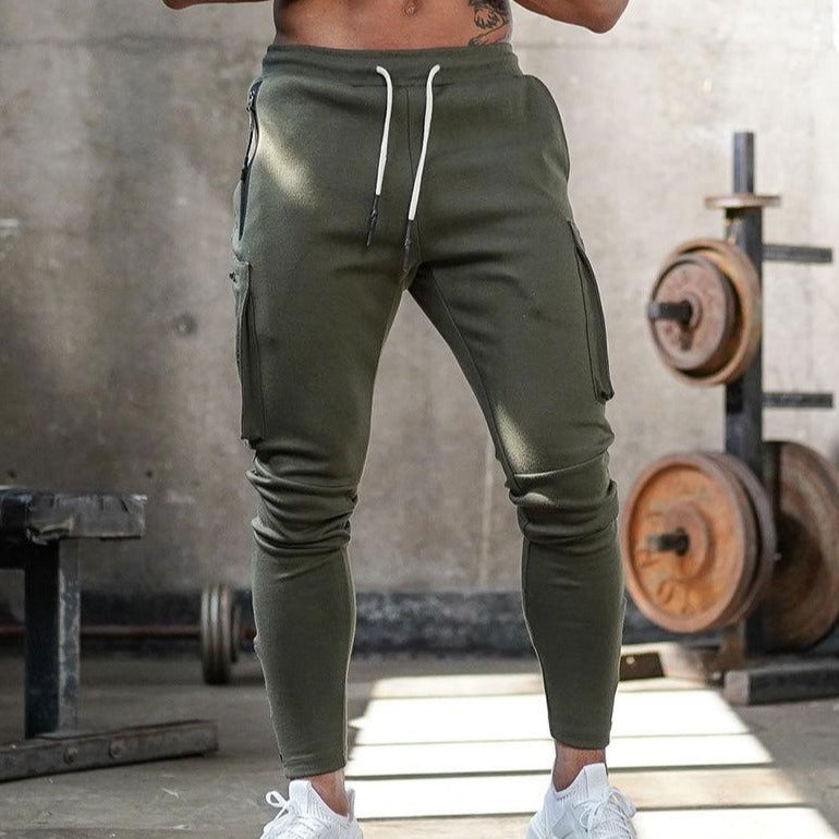 Levoire | Pantalons D'Entraînement Cargo Stretch Élégants vert