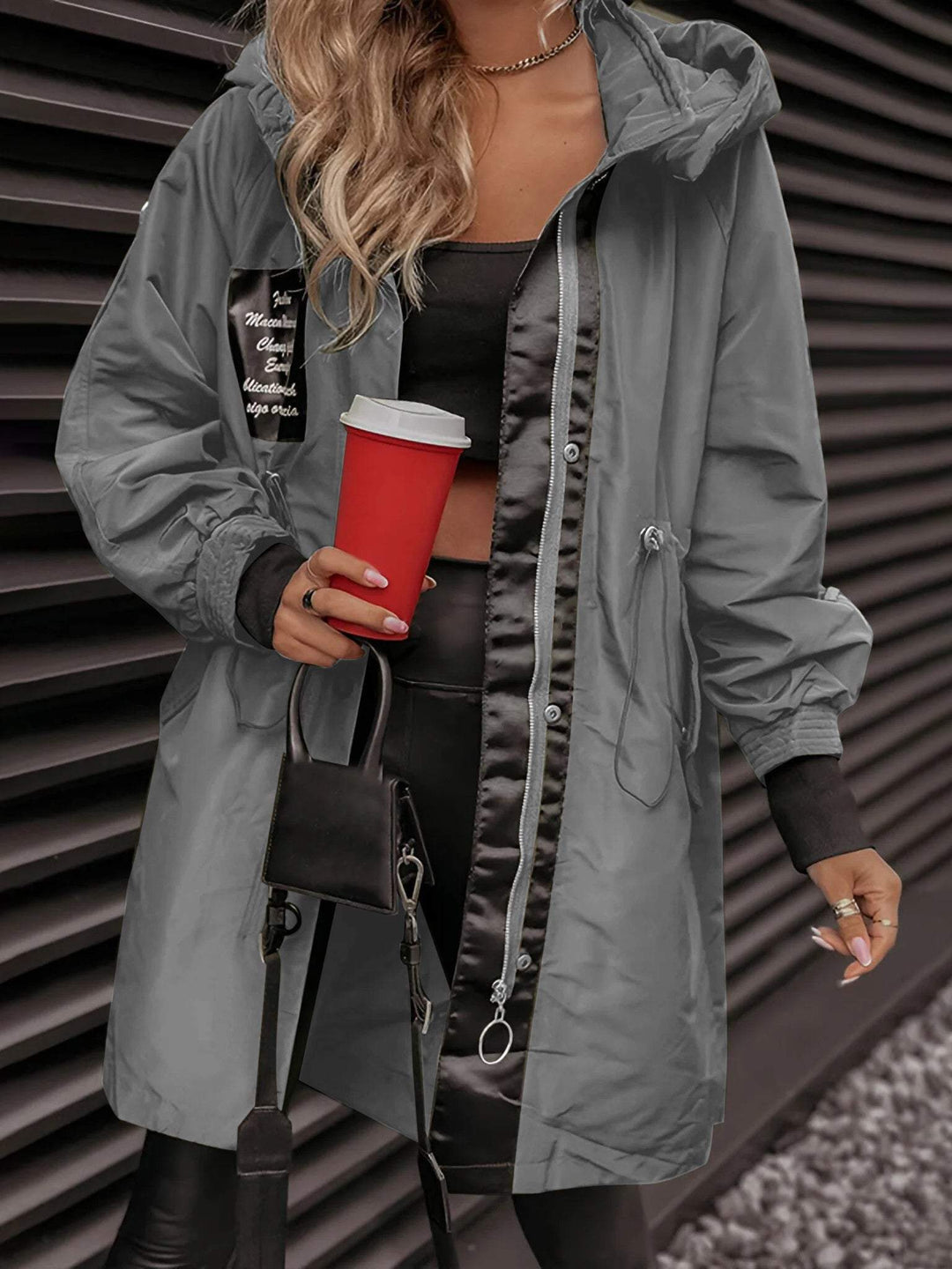 Levoire | Veste Femme Avec Manches Longues Et Capuche Gris