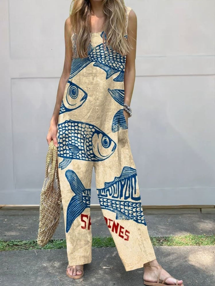 Levoire | Combinaison femme à jambes larges Poisson