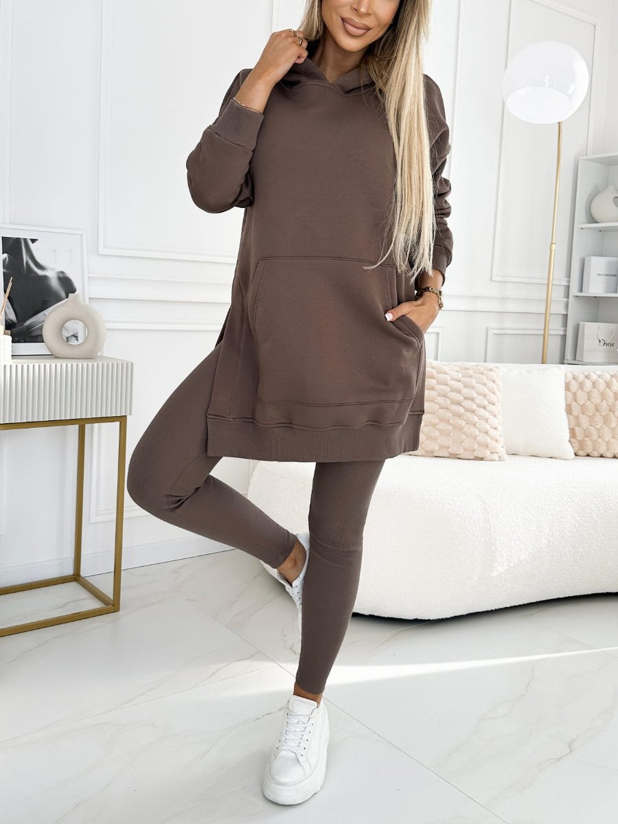 Levoire | Ensemble Sweat À Capuche Et Leggings café