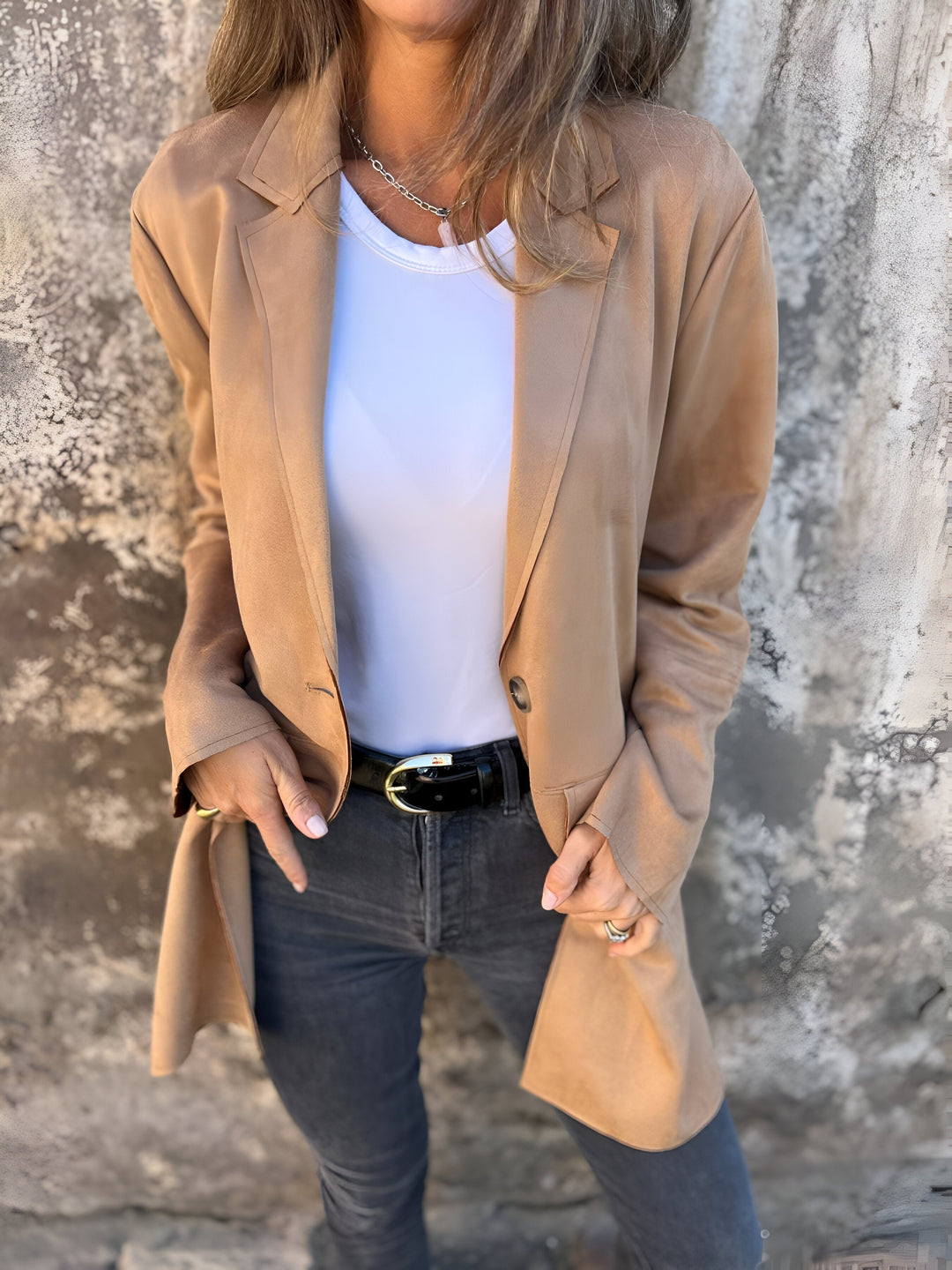 Levoire | Veste Classique Mi-Longue Avec Revers Pour Femmes