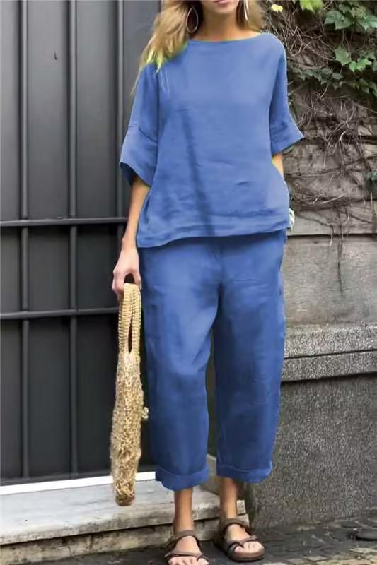 Levoire | Ensemble En Coton Confortable Bleu