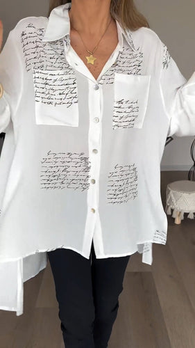 Levoire | Chemise Confortable Avec Impression De Lettres