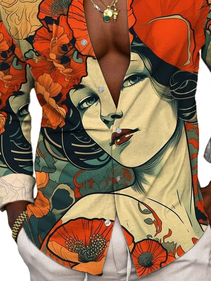Levoire | Retro Beauty Print T-Shirt Unique & Élégant