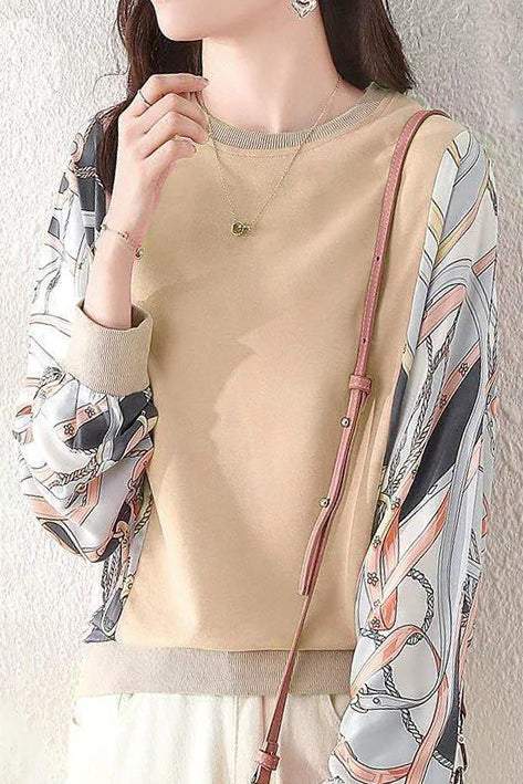 Levoire | PULL AVEC IMPRIMÉ SOUS LES BRAS Beige