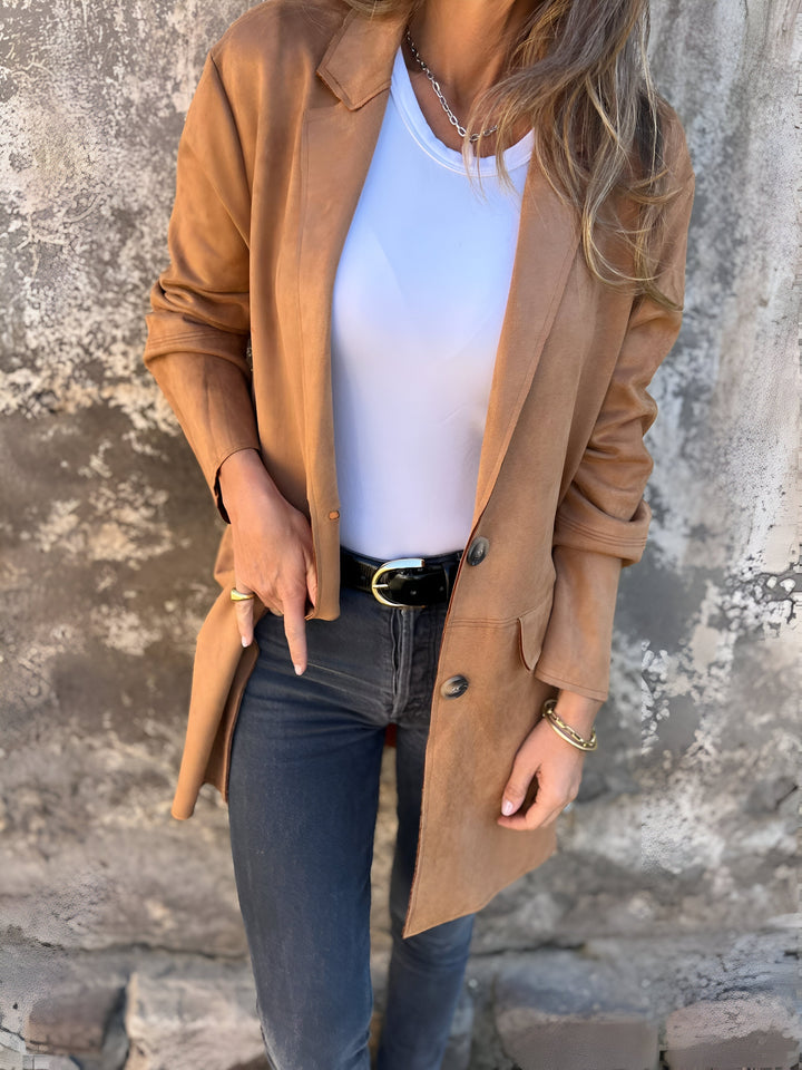 Levoire | Veste Classique Mi-Longue Avec Revers Pour Femmes