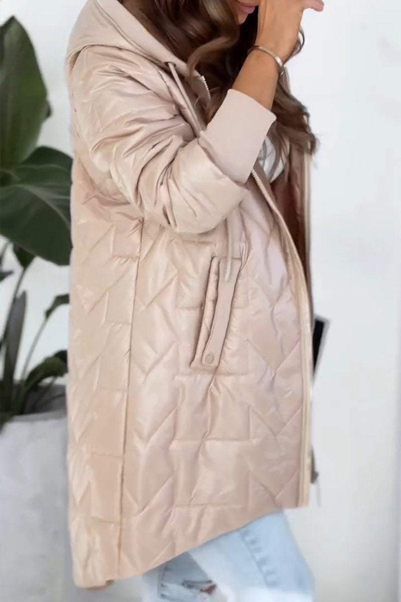Levoire | Manteau Zip Capuche Populaire Moment Khaki