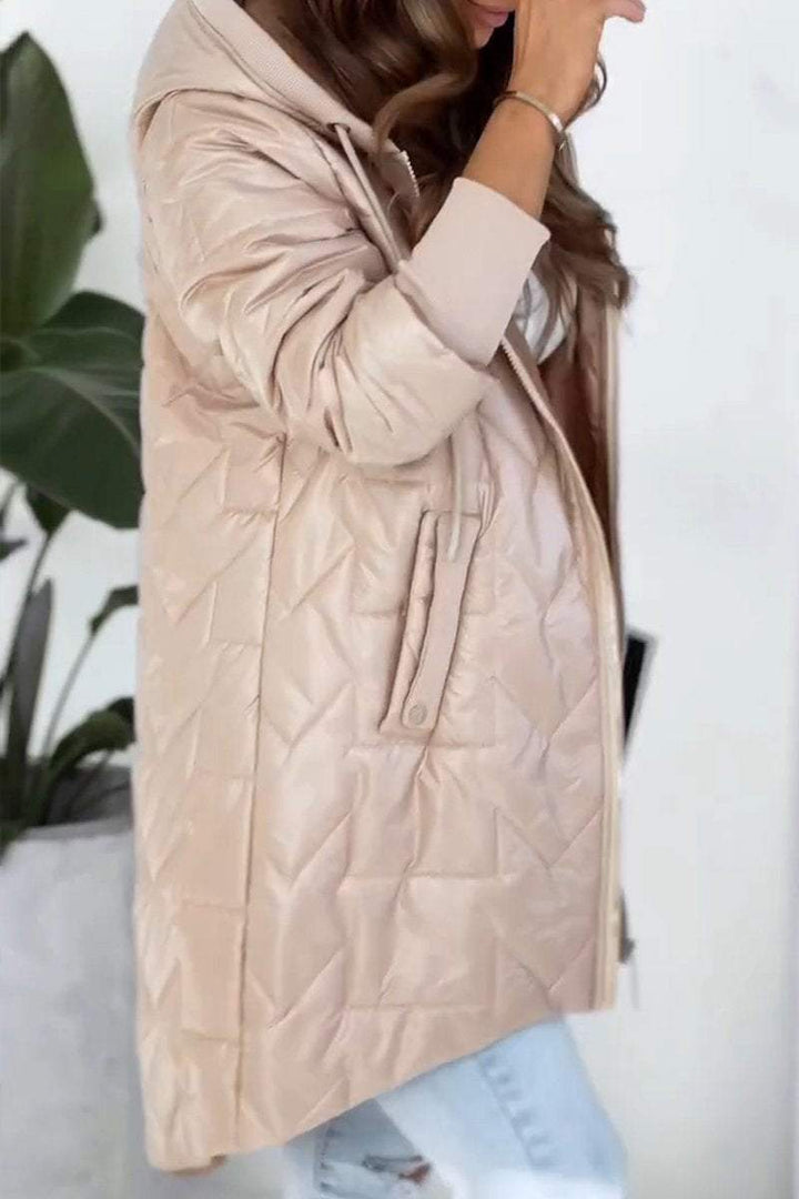 Levoire | Manteau Zip Capuche Populaire Moment Khaki