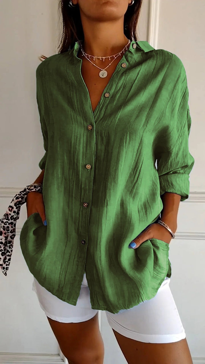 Levoire | Femmes Élégante Chemise Vert