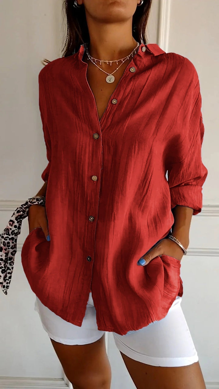Levoire | Femmes Élégante Chemise Rot