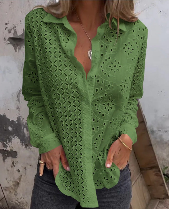 Levoire | Blouse Décontractée Pour Femmes Vert