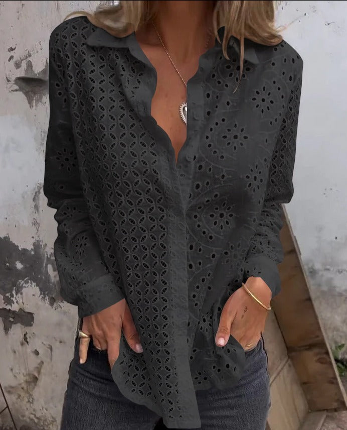Levoire | Blouse Décontractée Pour Femmes Noir