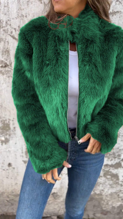 Levoire | Veste en cuir synthétique Vert