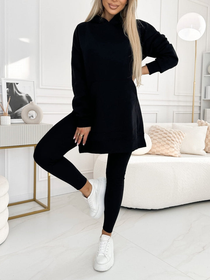 Levoire | Ensemble Confortable De Sweat-Shirt Et Leggings Noir