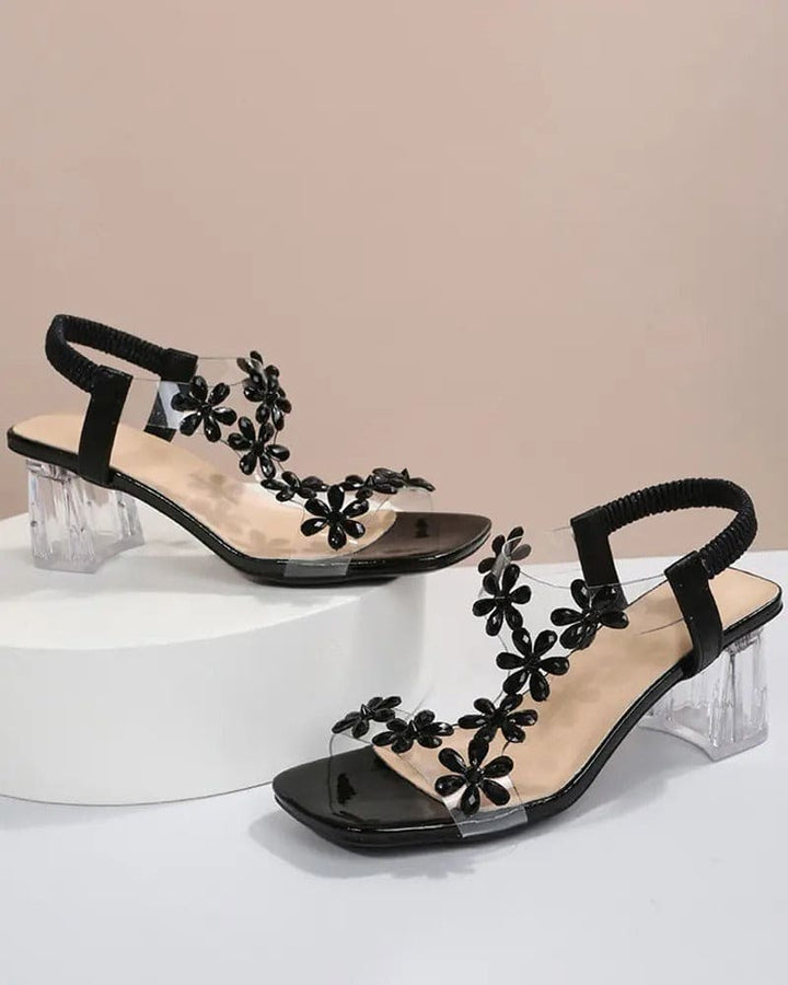Levoire | Sandales Avec Sangles Et Strass Talons Hauts