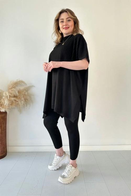 Levoire | T-Shirt À Encolure Ronde Et Pantalon Musta