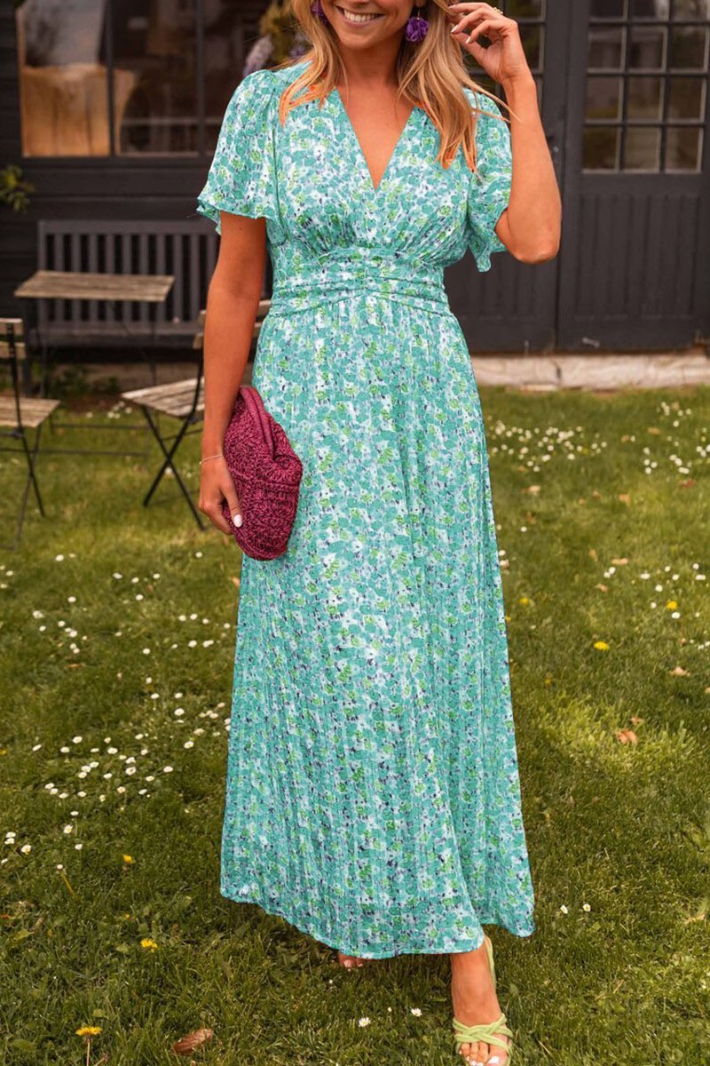 Levoire | Robe Longue Femme En V Vert