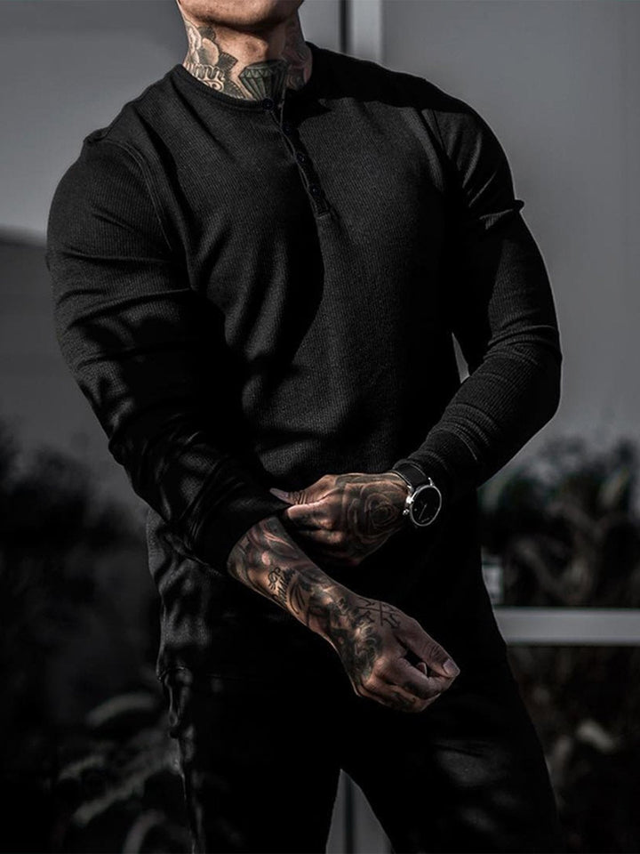 Levoire | Classique Pull Bouton Pour Hommes