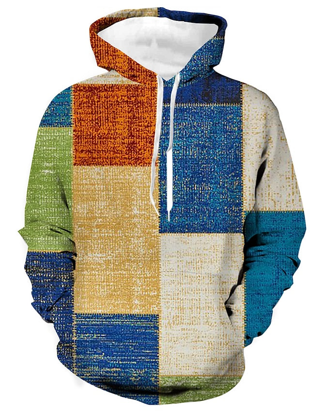 Levoire | Hoodie D'Hiver Avec Motif À Carreaux Beige