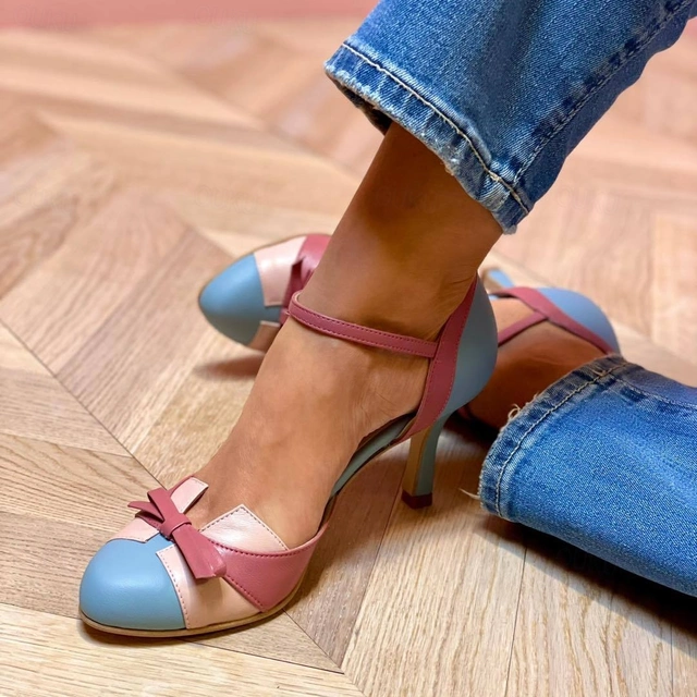Levoire | Sandales Élégantes Avec Talon Bleu clair