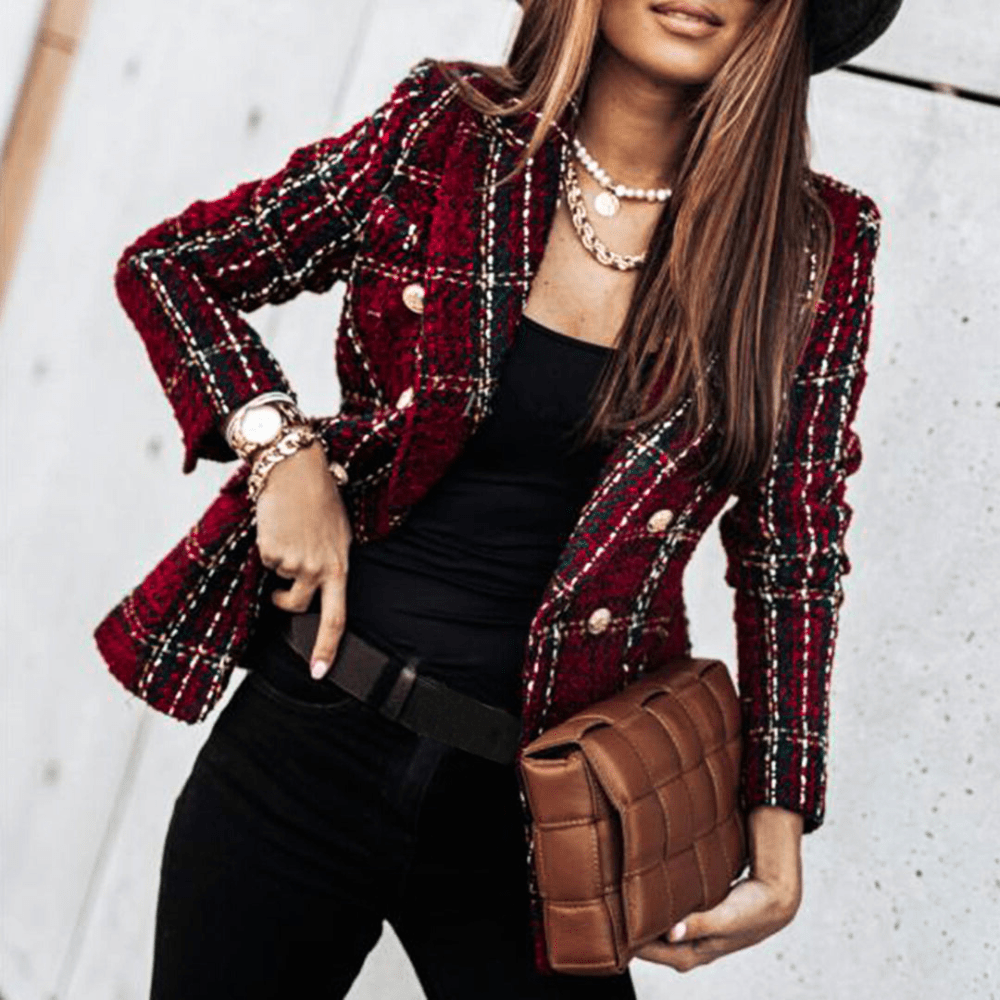 Levoire | Veste Femme Cardigan Chaud Confortable Rouge vin