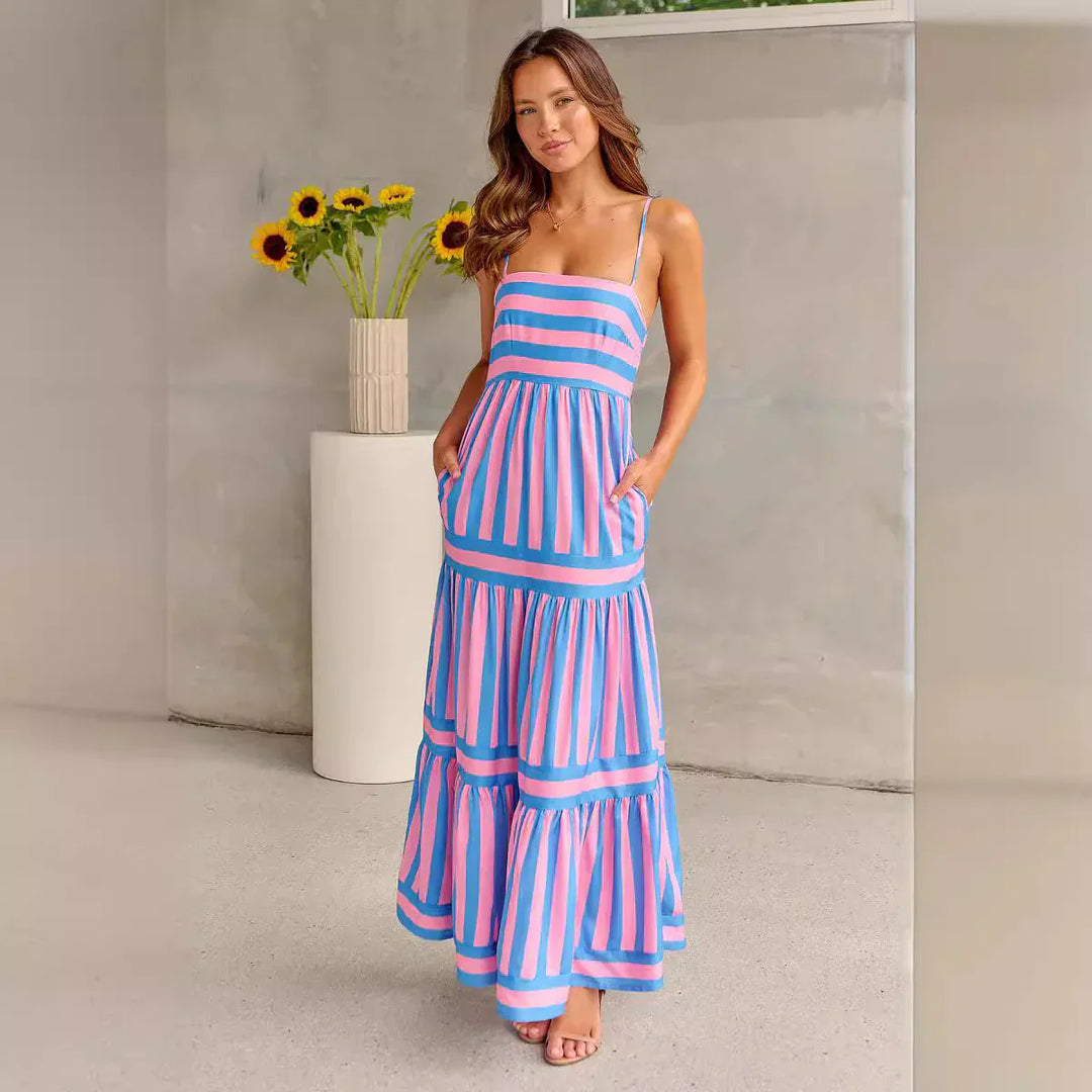 Levoire | Robe Maxi Rayée