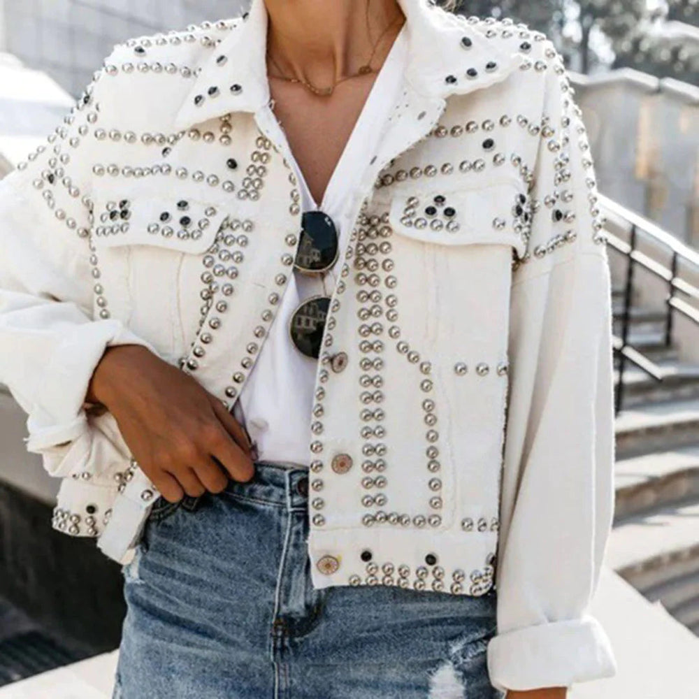 Levoire | Veste Avec Clous Blanc