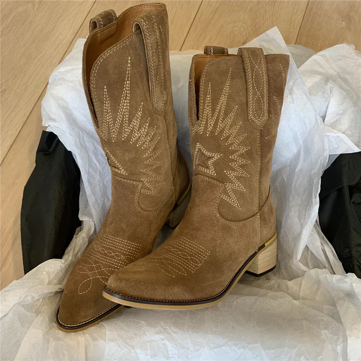 Levoire | Bottes Au Style Cowboy Classique Khaki