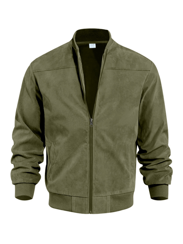 Levoire | Veste Bomber Daim Homme Vert Olive