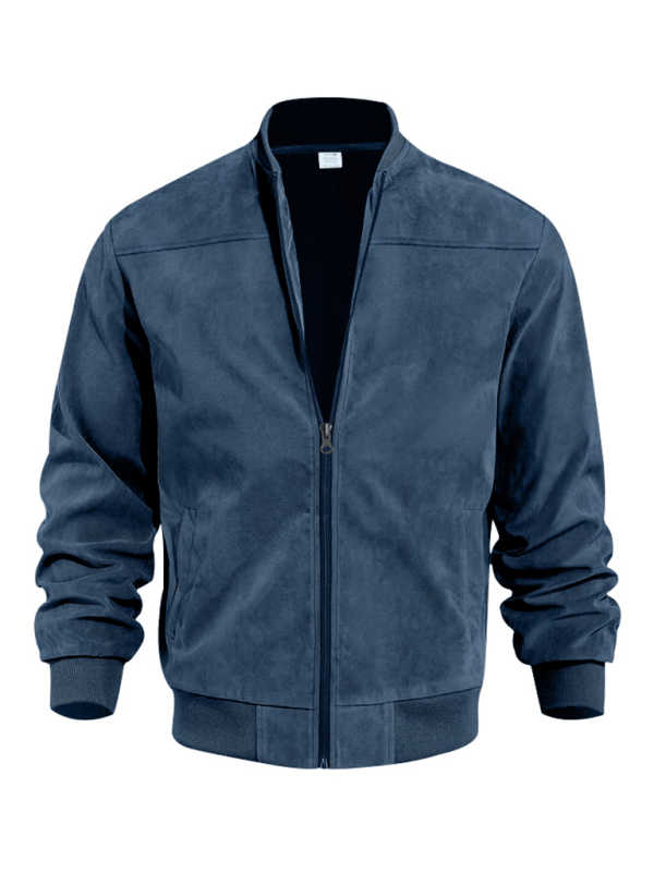 Levoire | Veste Bomber Daim Homme Bleu