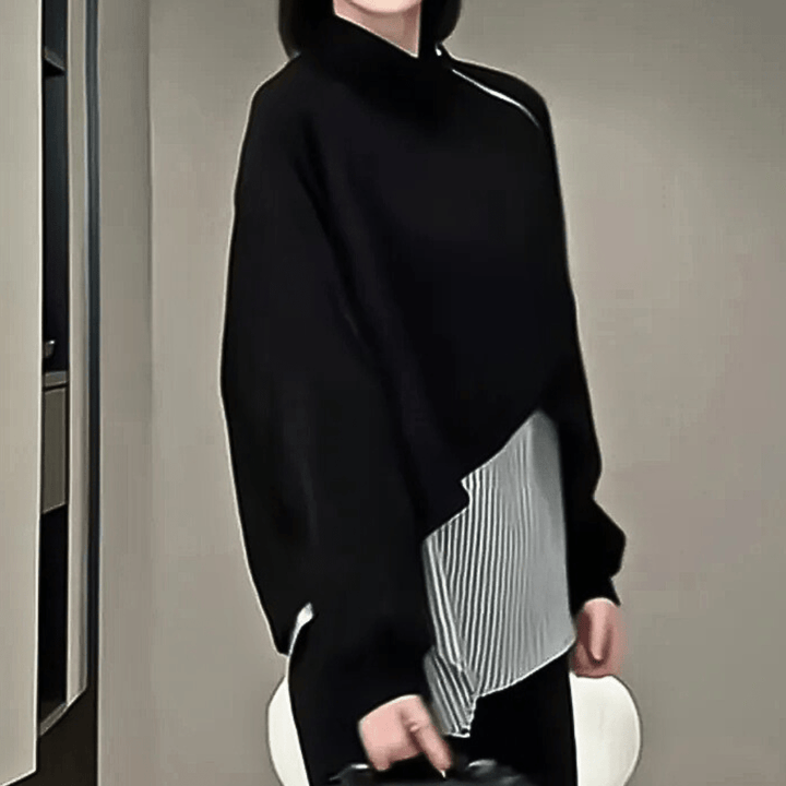 Levoire | Sweat-shirt classique pour femmes pull noir gilet