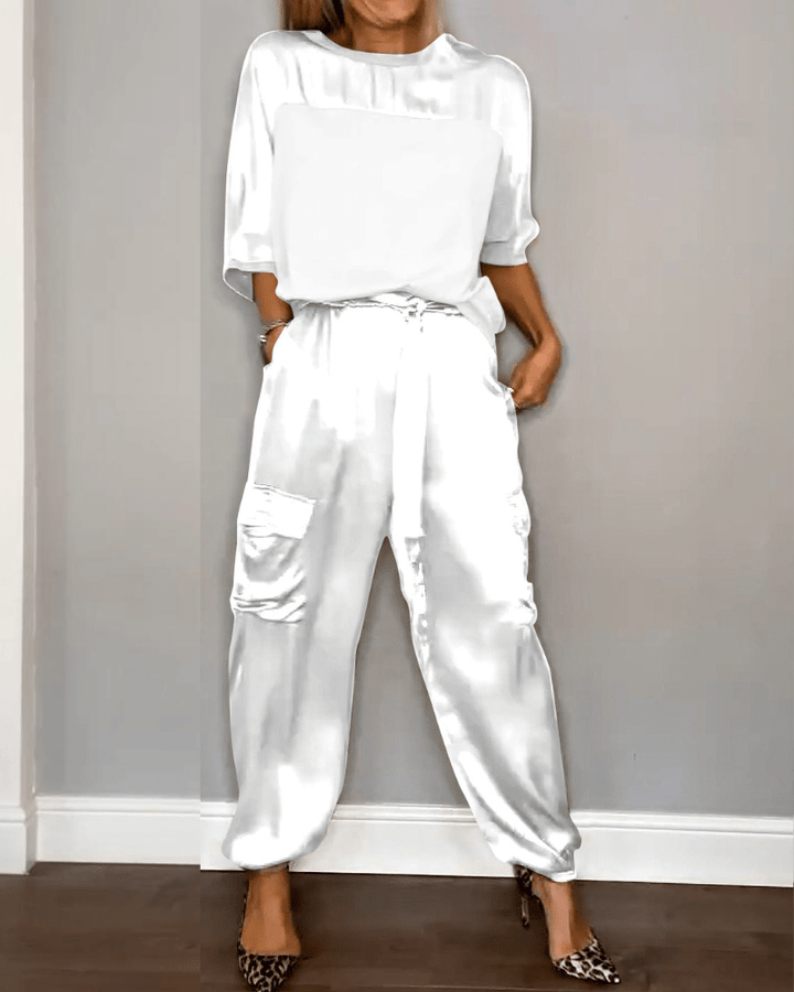 Levoire | Ensemble satin chic femme Blanc