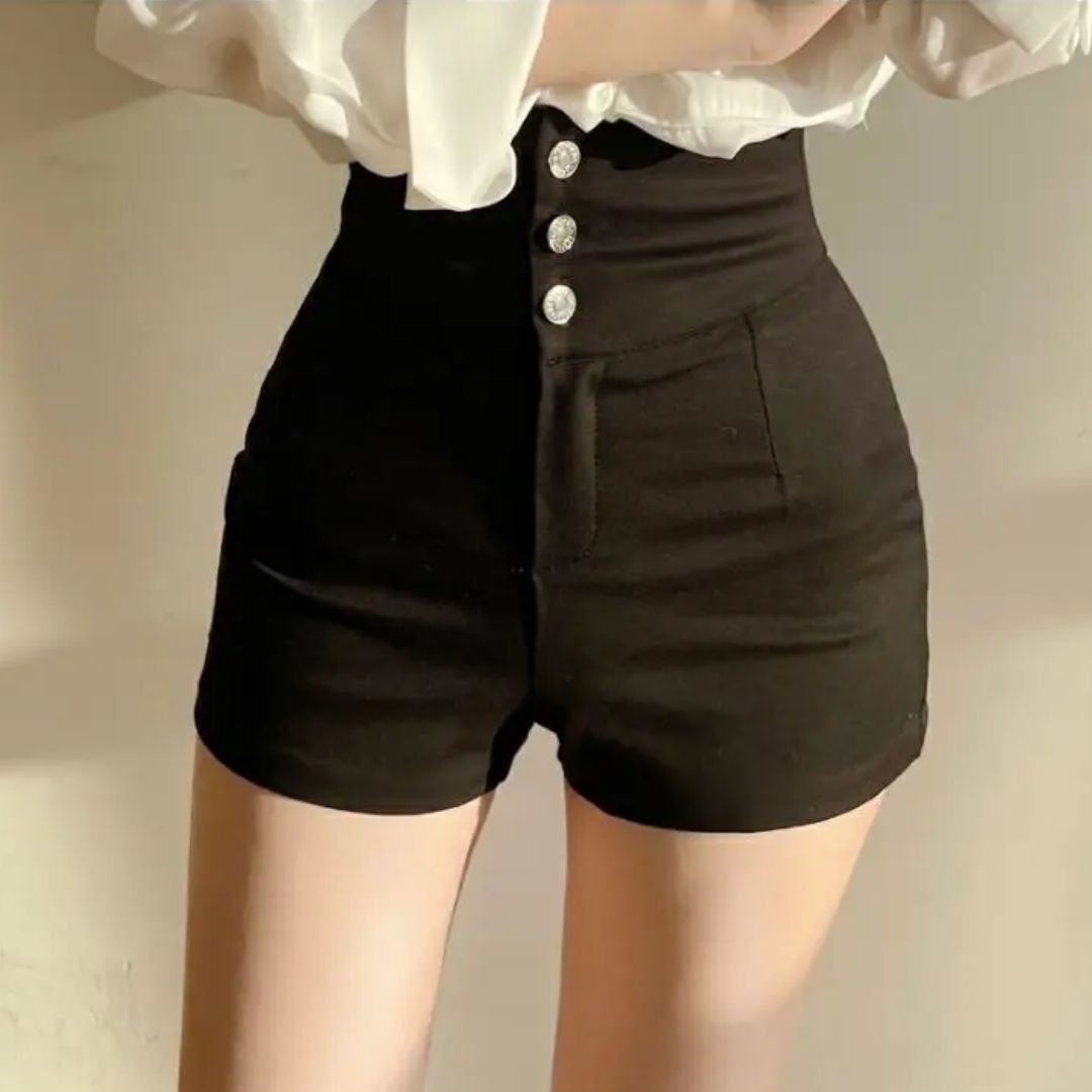 Levoire | Shorts En Lin Pour Femmes Noir