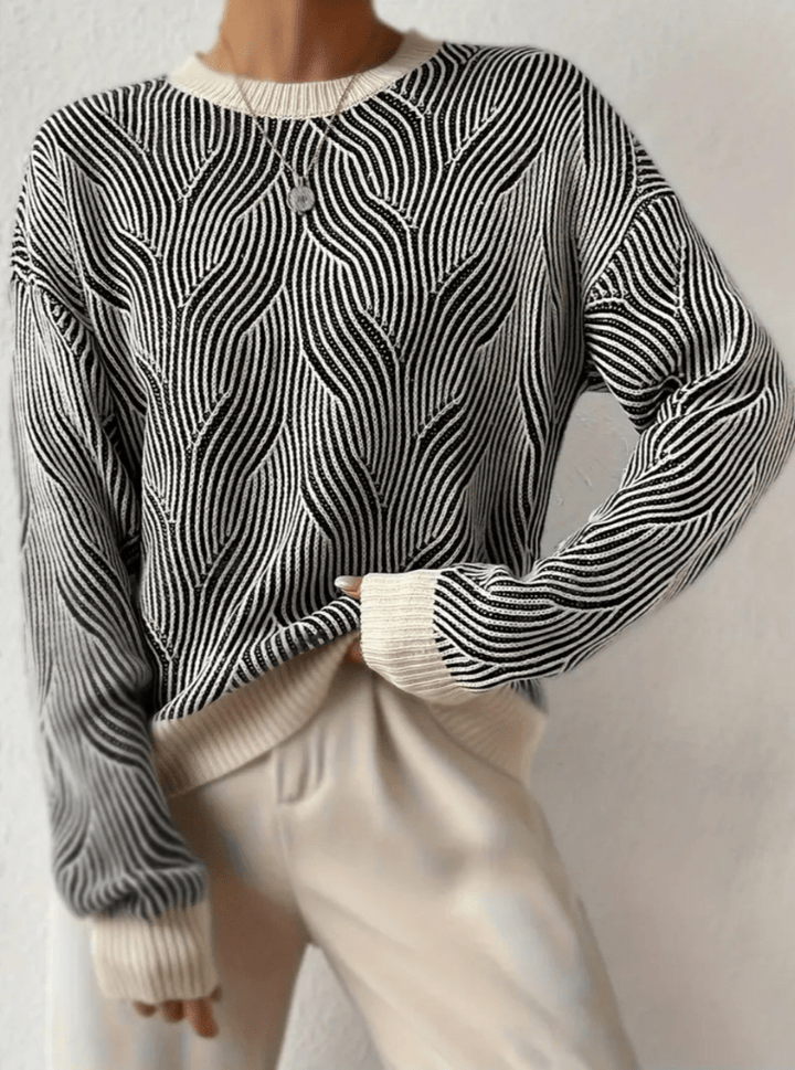 Levoire | Pull Fleuri Femme Manches Confort Chaud
