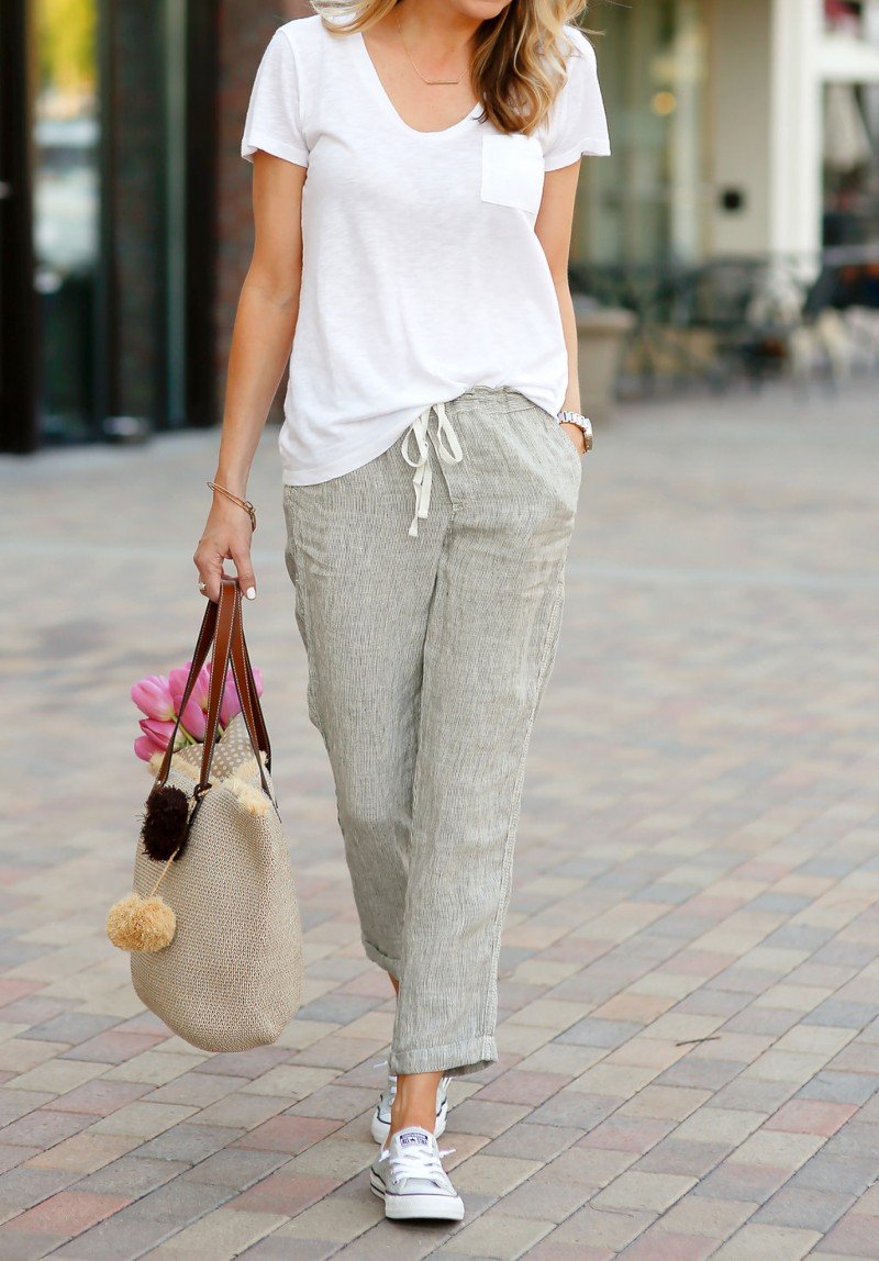 Levoire | Pantalon En Coton Avec Cordon De Serrage Gris