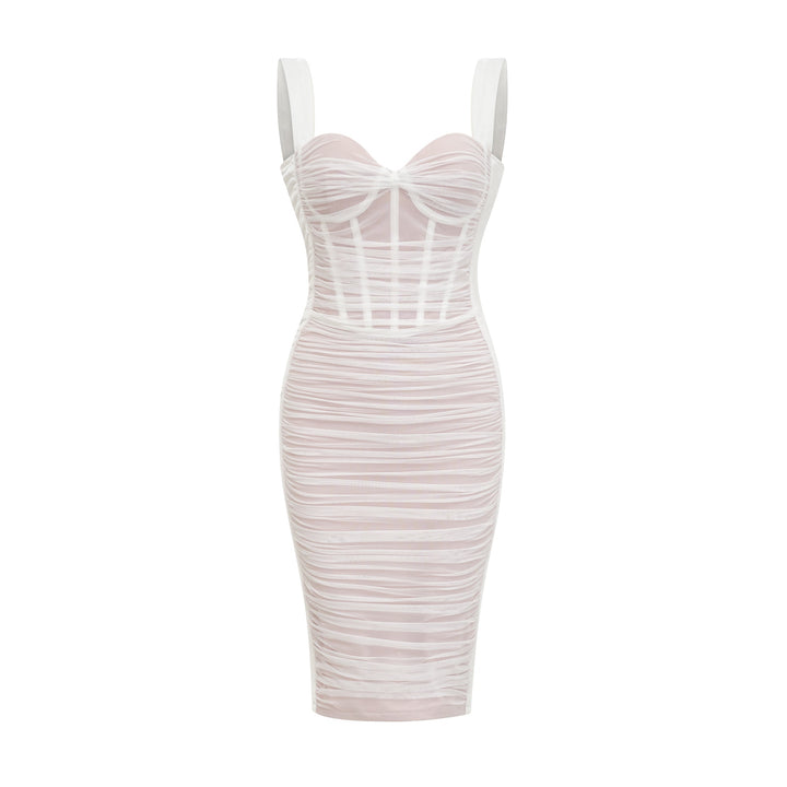 Levoire | Robe Midi En Mesh Blanche