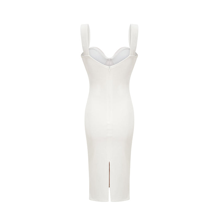 Levoire | Robe Midi En Mesh Blanche