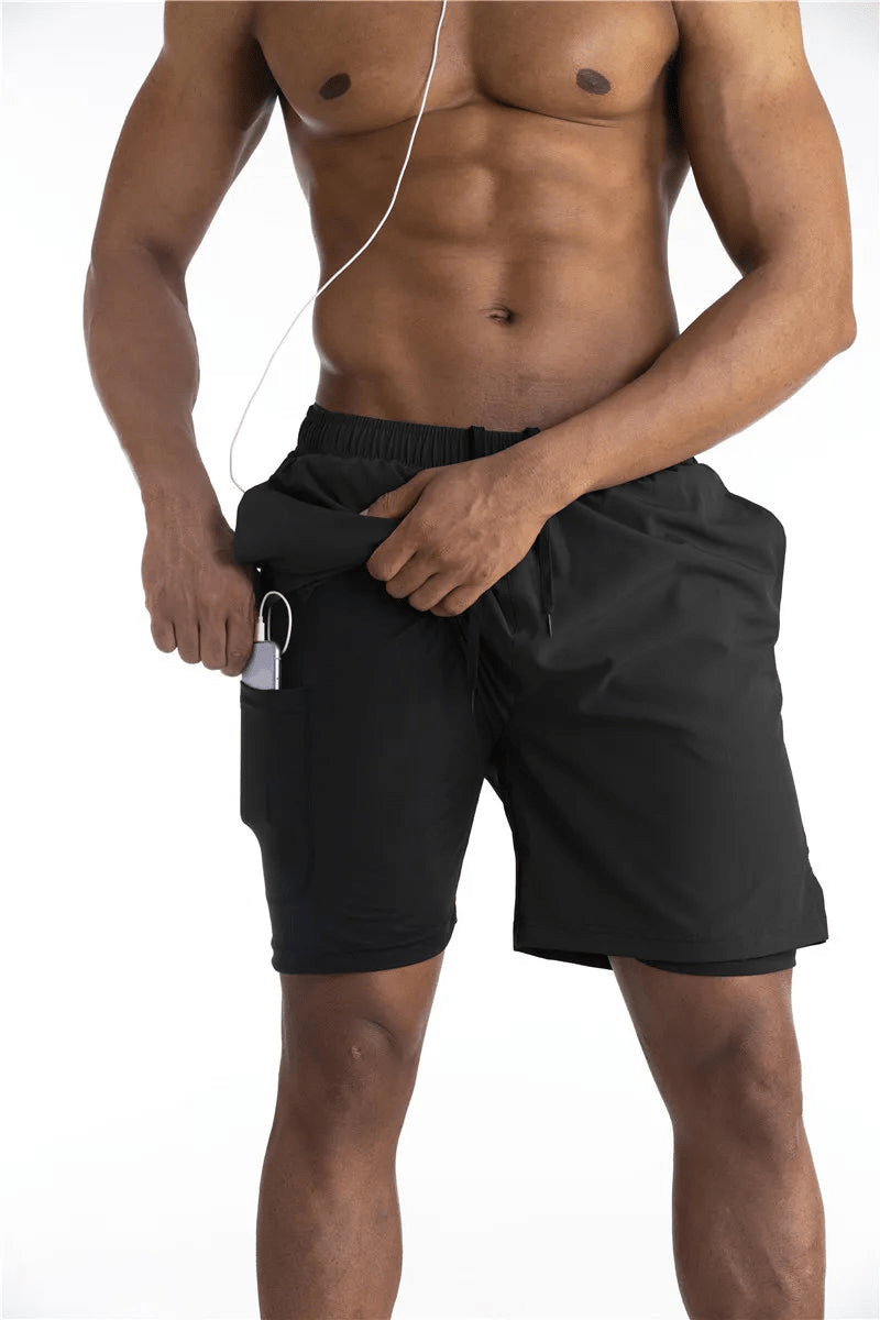 Levoire | Short de course avec sous-vêtement et poche, séchage rapide et confortable