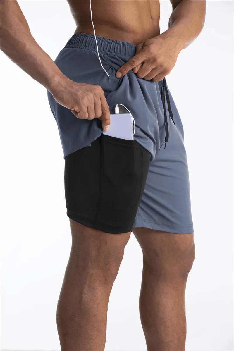 Levoire | Short de course avec sous-vêtement et poche, séchage rapide et confortable