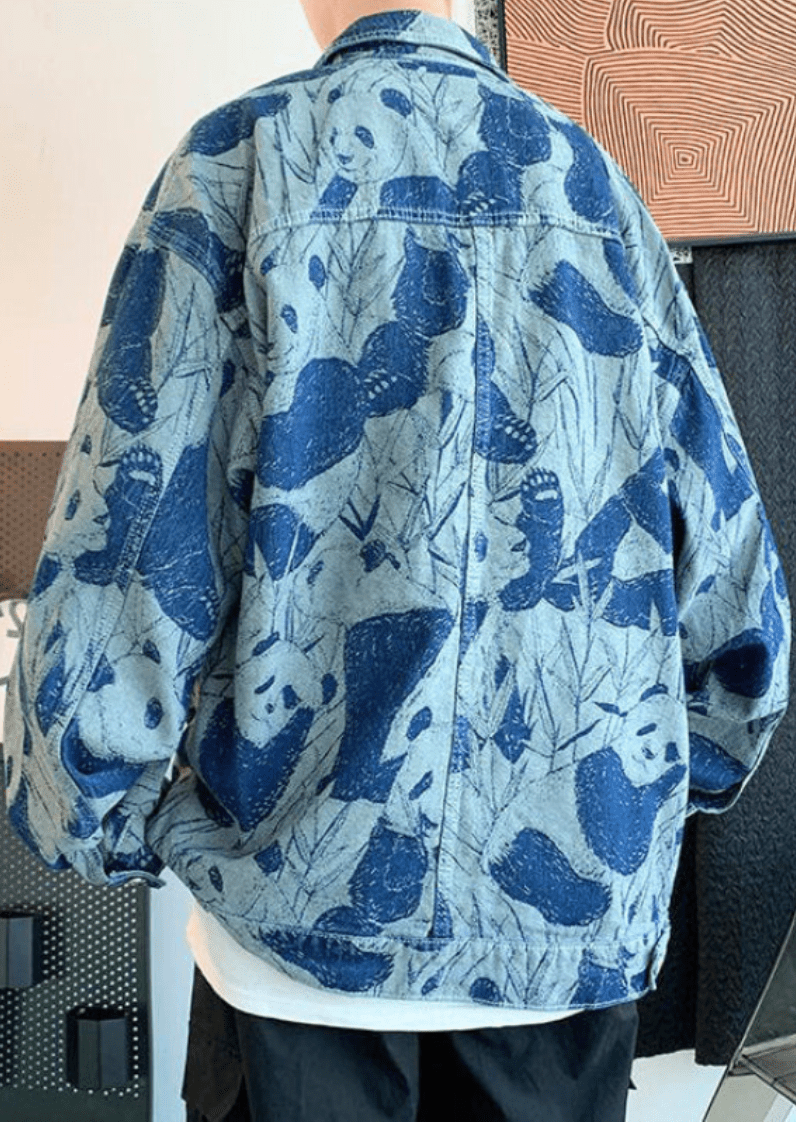 Levoire | Veste homme en denim avec effet tie-dye tendance et unique pour l'automne et le printemps